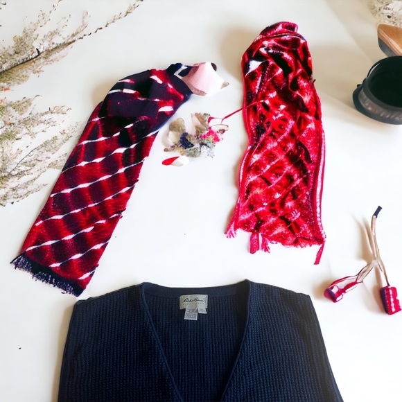 Eddie Bauer Men’s Vintage Size Large Navy Sweater Vest 100% Cotton. - Picture 5 of 8